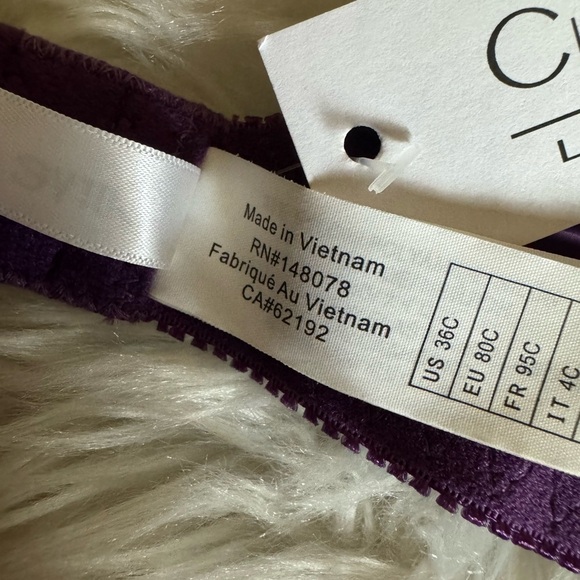 Curve Muse Minimizer unlined underwire bra with lace Size 36C Purple New - Picture 13 of 15